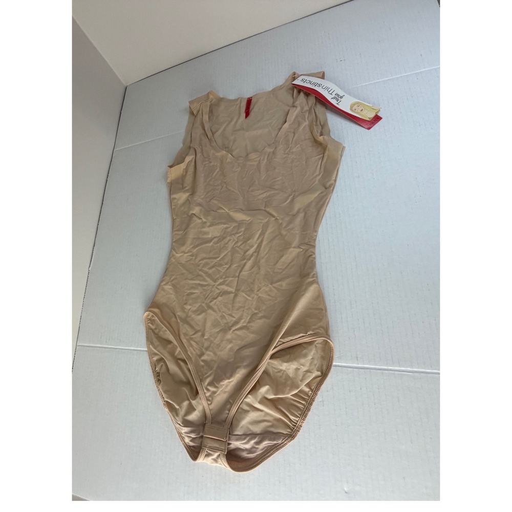 SPANX Full Panty Bodysuit A223924 Nude Beige Small NEW! Small Shapewear Bodycon